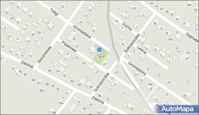 Płock, Piaskowa, 18, mapa Płock