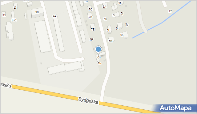 Płońsk, Piaskowa, 7G, mapa Płońsk