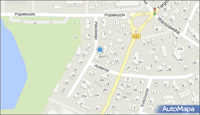 Płońsk, Pileckiego Witolda, rtm., 13, mapa Płońsk