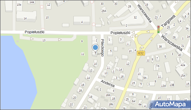 Płońsk, Pileckiego Witolda, rtm., 8, mapa Płońsk