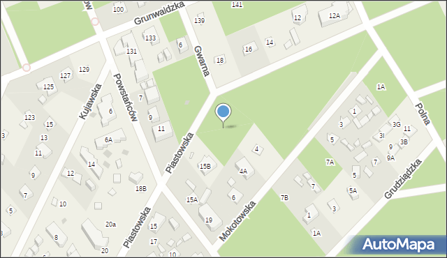 Pobierowo, Piastowska, 15c, mapa Pobierowo