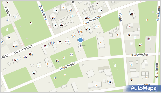 Pobierowo, Piastowska, 4, mapa Pobierowo