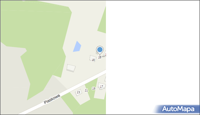 Podzamcze, Piaskowa, 16, mapa Podzamcze