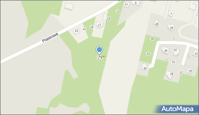 Podzamcze, Piaskowa, 17a, mapa Podzamcze