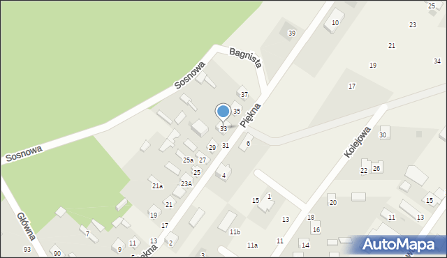 Pogorzel, Piękna, 33, mapa Pogorzel