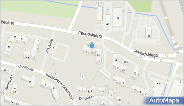 Police, Piłsudskiego Józefa, marsz., 28, mapa Police