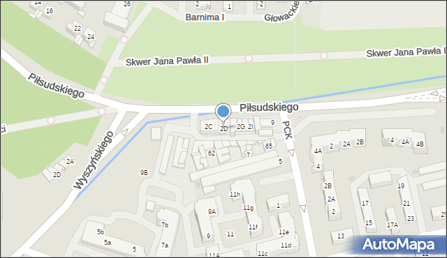 Police, Piłsudskiego Józefa, marsz., 2D, mapa Police