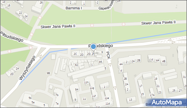 Police, Piłsudskiego Józefa, marsz., 2I, mapa Police