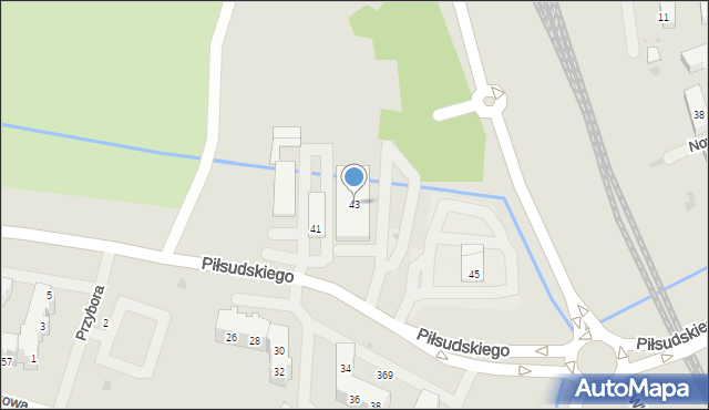 Police, Piłsudskiego Józefa, marsz., 43, mapa Police