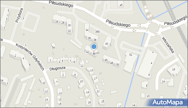 Police, Piłsudskiego Józefa, marsz., 44, mapa Police