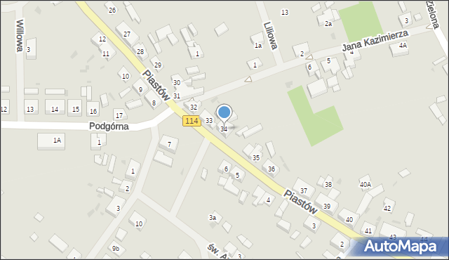 Police, Piastów, 34, mapa Police