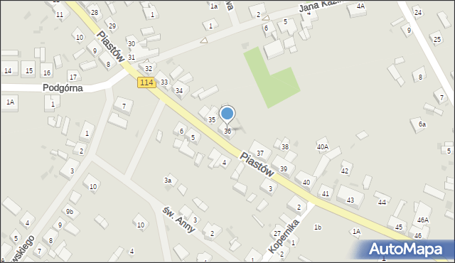 Police, Piastów, 36, mapa Police