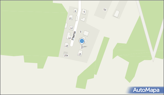 Pólko, Piwna, 13, mapa Pólko