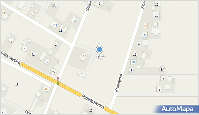 Poniatów, Piotrkowska, 11, mapa Poniatów