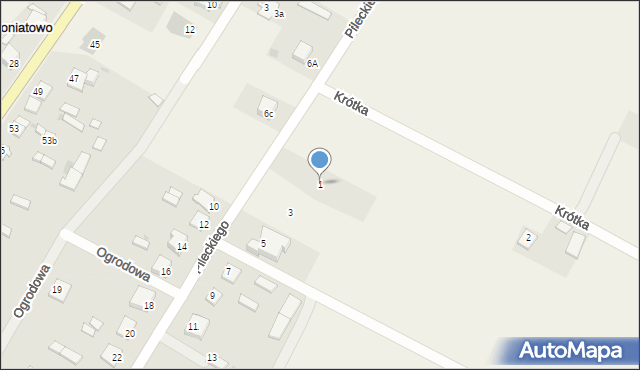 Poniatowo, Pileckiego Witolda, rtm., 1, mapa Poniatowo