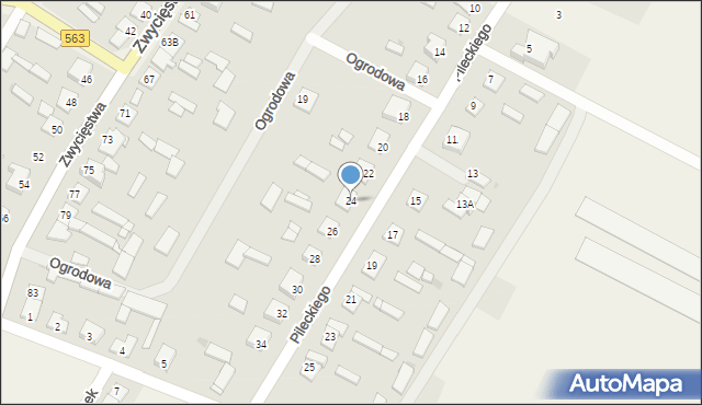 Poniatowo, Pileckiego Witolda, rtm., 24, mapa Poniatowo