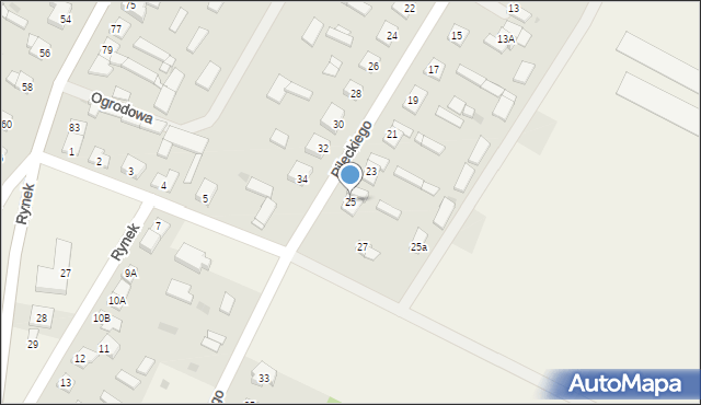 Poniatowo, Pileckiego Witolda, rtm., 25, mapa Poniatowo