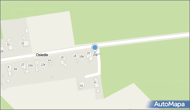 Popielów, Piastowska, 20a, mapa Popielów