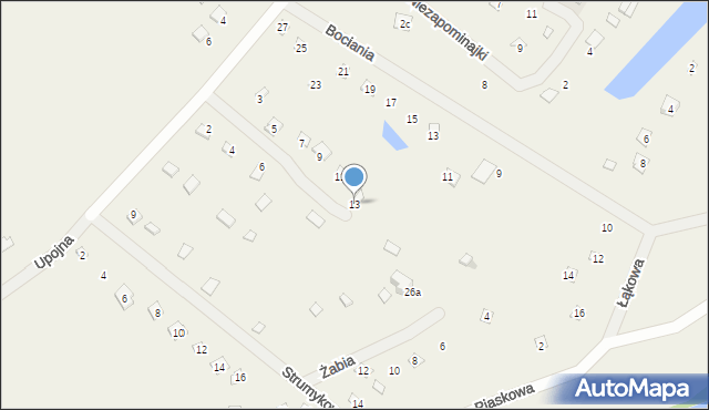 Popowo-Parcele, Pierwszych Płatków, 13, mapa Popowo-Parcele
