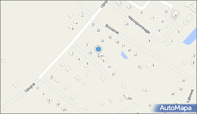 Popowo-Parcele, Pierwszych Płatków, 7, mapa Popowo-Parcele
