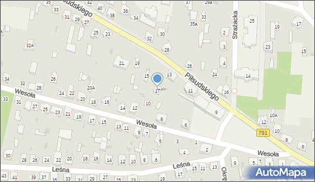 Poraj, Piłsudskiego Józefa, marsz., 17, mapa Poraj