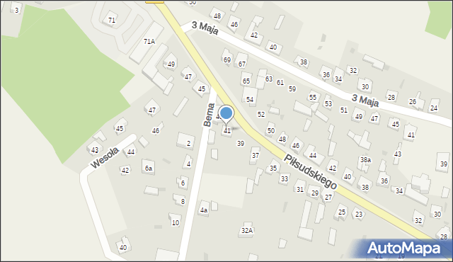 Poraj, Piłsudskiego Józefa, marsz., 41, mapa Poraj