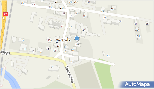 Poronin, Piłsudskiego Józefa, marsz., 10A, mapa Poronin