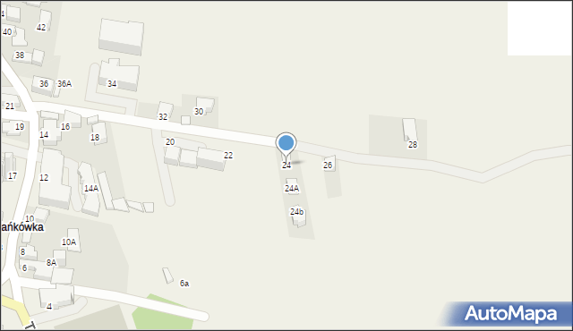 Poronin, Piłsudskiego Józefa, marsz., 24, mapa Poronin