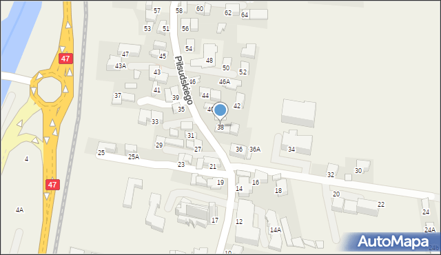 Poronin, Piłsudskiego Józefa, marsz., 38, mapa Poronin