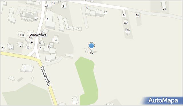 Poronin, Piłsudskiego Józefa, marsz., 6a, mapa Poronin