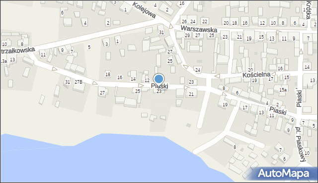 Powidz, Piaski, 23, mapa Powidz