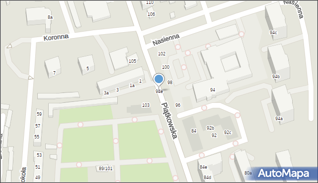 Poznań, Piątkowska, 94e, mapa Poznania