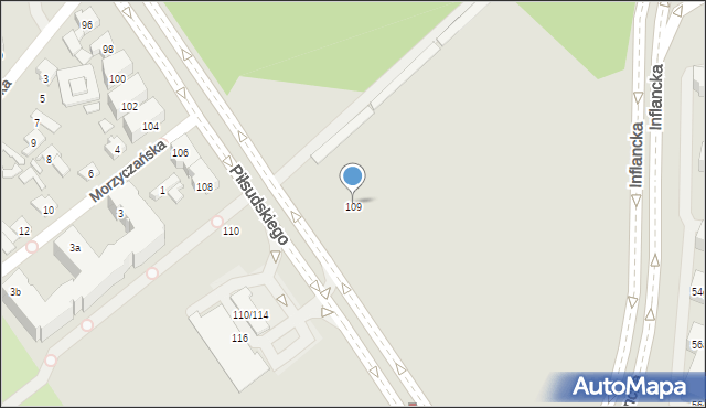 Poznań, Piłsudskiego Józefa, marsz., 109, mapa Poznania