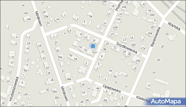 Poznań, Piotrowska, 7, mapa Poznania