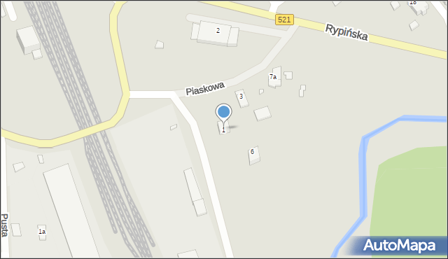 Prabuty, Piaskowa, 1, mapa Prabuty