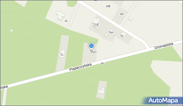 Prace Duże, Piaseczyńska, 59, mapa Prace Duże