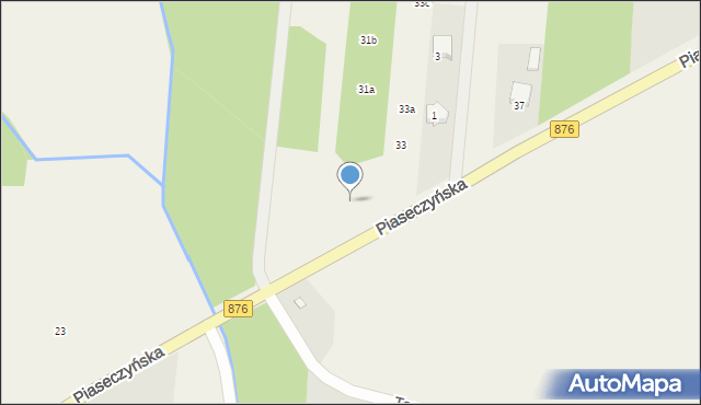 Prace Małe, Piaseczyńska, 31, mapa Prace Małe