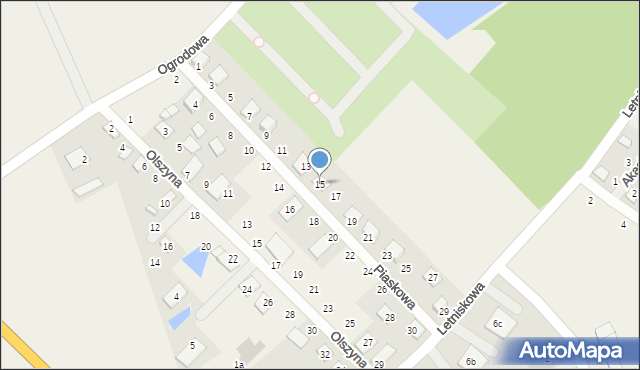 Prądocin, Piaskowa, 15, mapa Prądocin