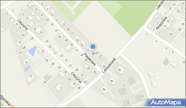 Prądocin, Piaskowa, 25, mapa Prądocin