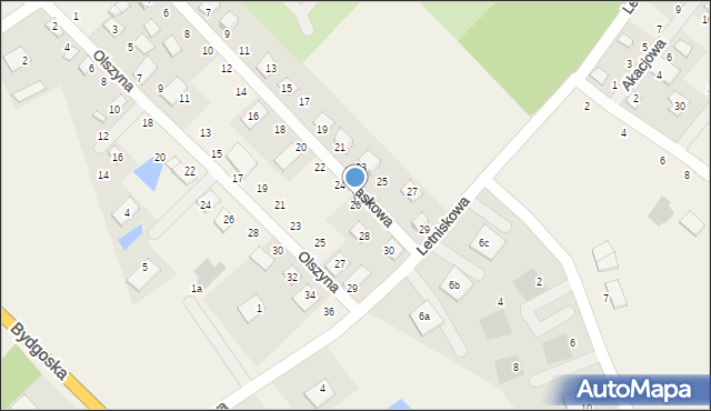 Prądocin, Piaskowa, 26, mapa Prądocin