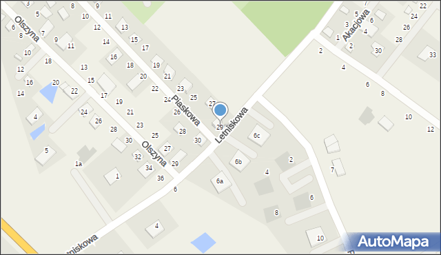 Prądocin, Piaskowa, 29, mapa Prądocin