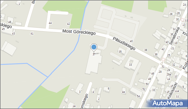 Praszka, Piłsudskiego Józefa, marsz., 37, mapa Praszka