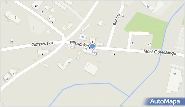 Praszka, Piłsudskiego Józefa, marsz., 43b, mapa Praszka