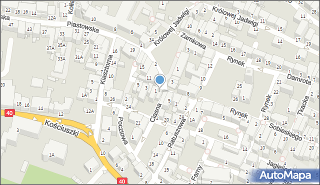 Prudnik, Piastowska, 9, mapa Prudnik