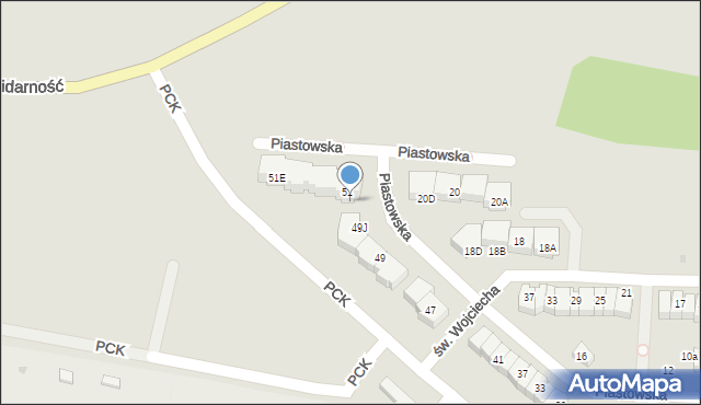 Pruszcz Gdański, Piastowska, 51H, mapa Pruszcz Gdański