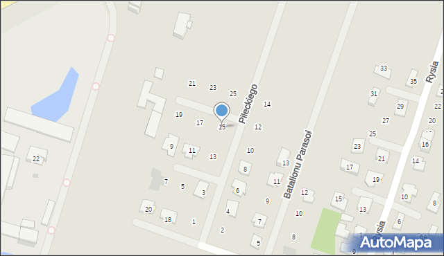 Pruszków, Pileckiego Witolda, rtm., 15, mapa Pruszków