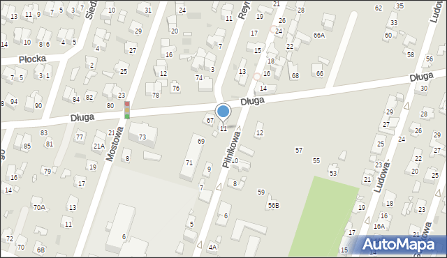 Pruszków, Pilnikowa, 11, mapa Pruszków