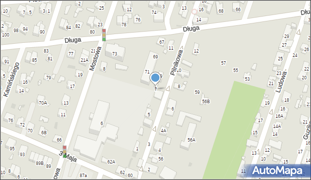 Pruszków, Pilnikowa, 7, mapa Pruszków