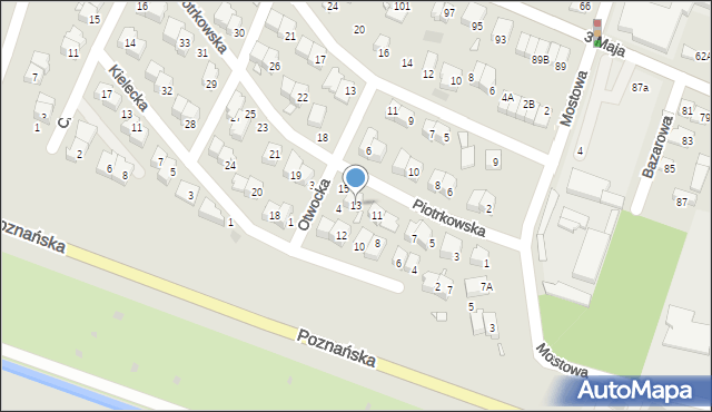 Pruszków, Piotrkowska, 13, mapa Pruszków