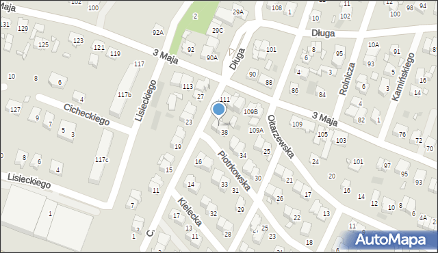 Pruszków, Piotrkowska, 40, mapa Pruszków